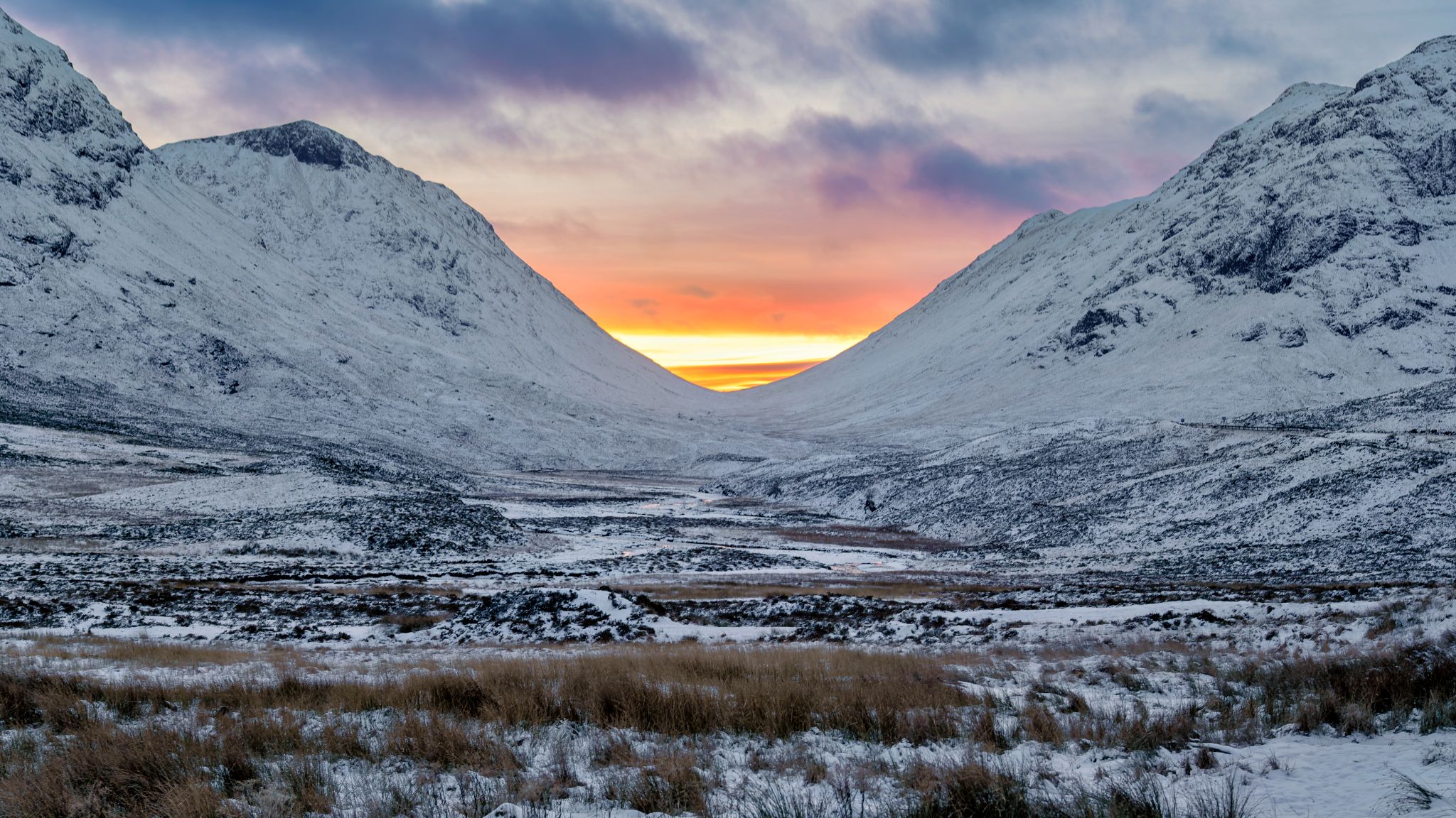 Glencoe aufgenommen von Kingshouse Hotel